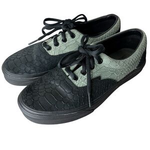 VANS Harry Potter Slytherin Laces Sneakers Black Green Snakeskin Pattern 6 / 7.5